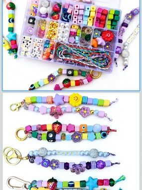 Keychain making kit with 300 pieces!  New!